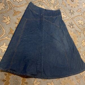 Green label Lauren Jeans Dark Blue Denim A-Line Women's Skirt $40 size 10